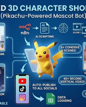 Automated 3D Character Shorts Studio (Viral Mascot Bot)